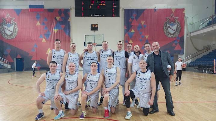 Сборная Северного флота одержала первую победу на Чемпионате Вооруженных сил России по баскетболу
